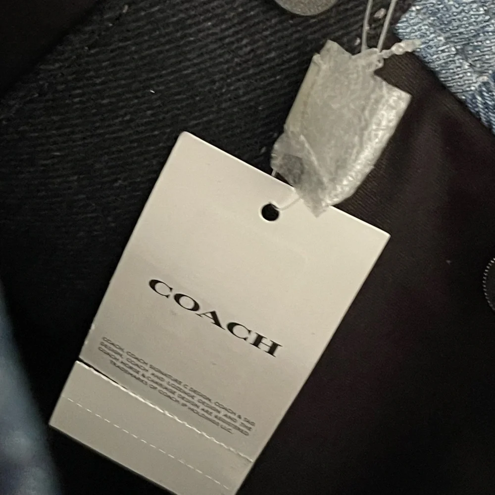 NWT Coach Denim Patchwork Cargo Tote - Picture 6 of 7